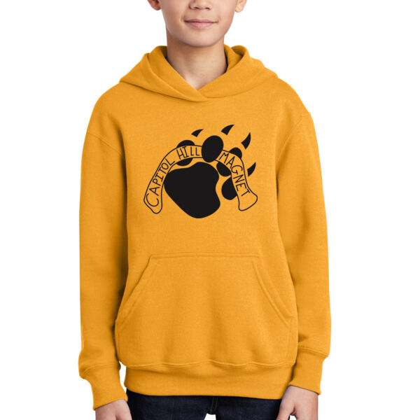 Port & Company® Youth Core Fleece Pullover Hooded Sweatshirt - Printed Logo Thumbnail