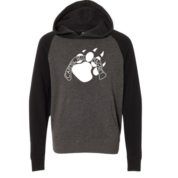 Independent Trading Co. - Youth Special Blend Raglan Hooded Sweatshirt - Printed Logo Thumbnail
