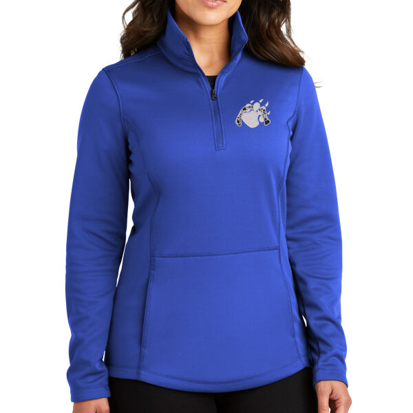 Port Authority® Ladies Smooth Fleece 1/4-Zip - Embroidered Logo Thumbnail