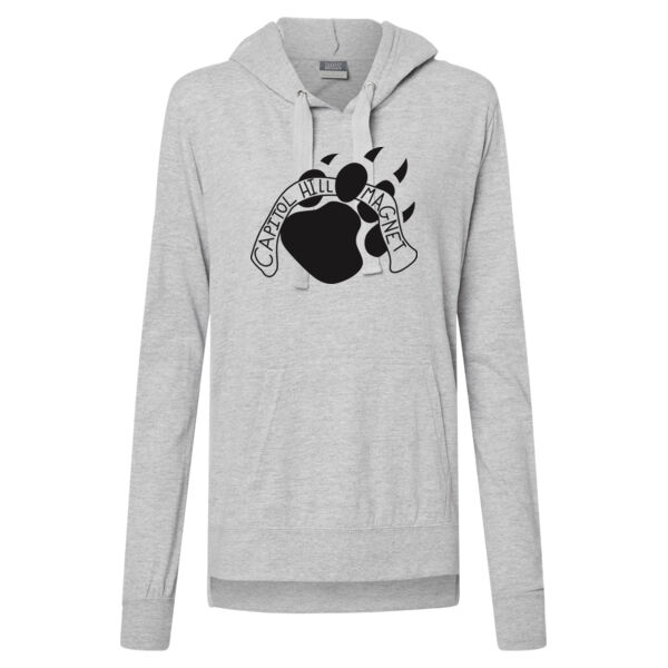 MV Sport - Women's Sueded Jersey Hooded Sweatshirt - Printed Logo Thumbnail