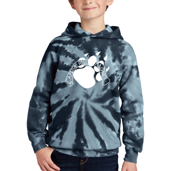 Port & Company® Youth Tie-Dye Pullover Hooded Sweatshirt - Printed Logo Thumbnail