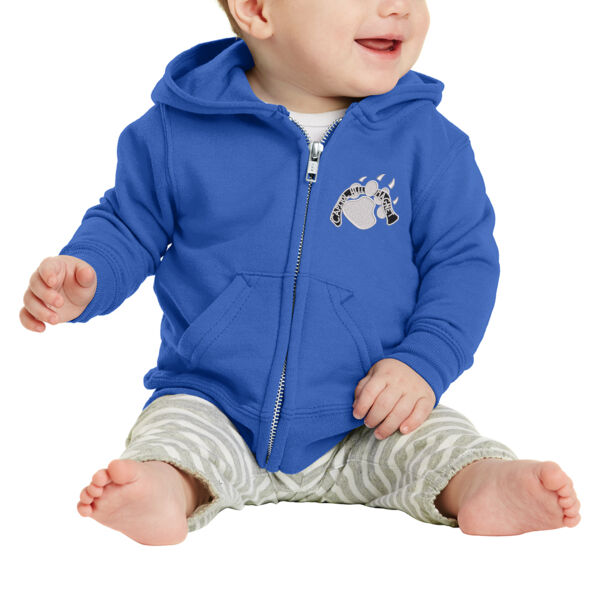 Port & Company® Infant Core Fleece Full-Zip Hooded Sweatshirt - Embroidered Logo Thumbnail