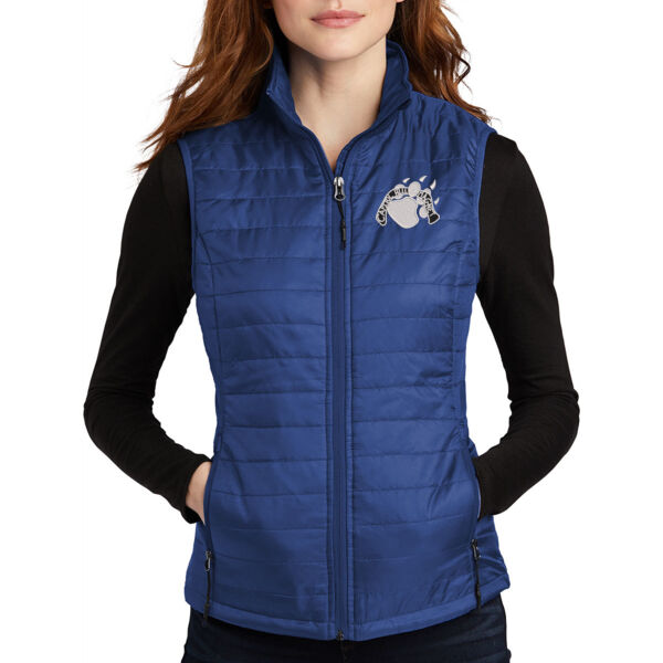 Port Authority® Ladies Packable Puffy Vest - Embroidered Logo Thumbnail